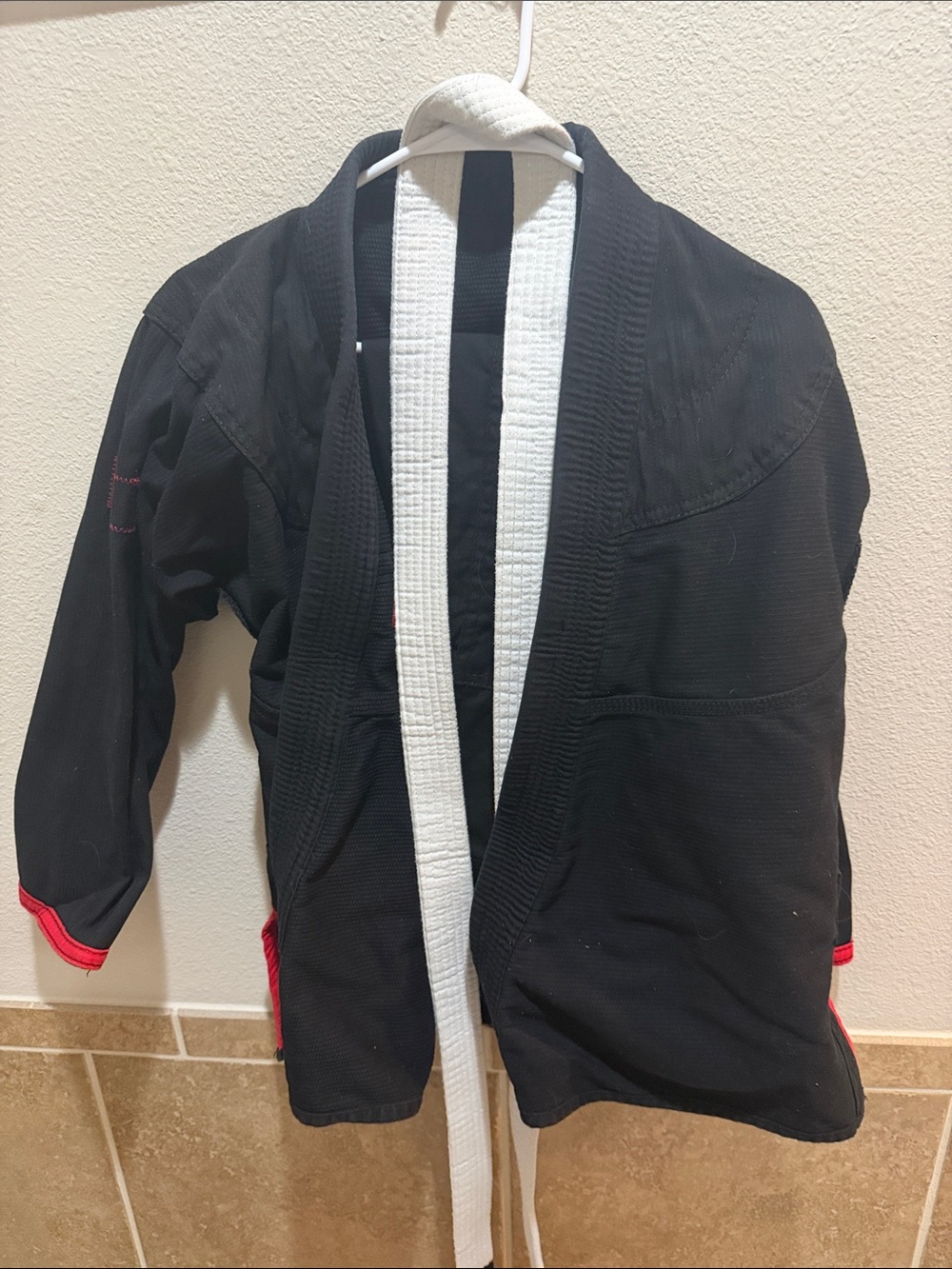 Black Men’s Martial Arts Gi Jacket with White Trim